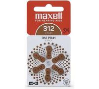 Batterie Zinc Air MAXELL ZA312 6 boutons pour appareils auditifs sous blister