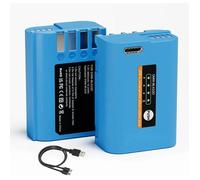 Batteries 2600mAh DMW-BLK22 avec LED pour Panasonic Lumix GH5, S5, GH6, GH7 - Pack de 2.