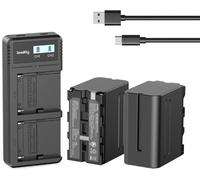 Batteries (7800 Mah 2 Packs) Et Kit Chargeur Lcd Chargeur Rapide Compatible Avec Np-F970, Np-F960, Np-F950, Np-F930, Np-F550, Np-F570, Np-F750 Batteries Pour Sony Caméscopes - 3823[SHY9292163]