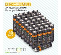 Batteries rechargeables AAA AA avec station de charge | 1000 mAh AA | 500...