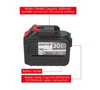 Batteries de perceuse-visseuse sans fil 21 V 6,0 A Couple maximum 200 N. m Mandrin sans clé en métal 1/2 pouce 20 + 3 positions 0-1550 RMP Tournevis à percussion à vitesse variable avec boîte à outils