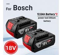 Batteries d'origine 18V 8.0Ah/10.0Ah/12.0Ah pour outil système professionnel Bosch Draadloze GWS180 GDR215 GDS400 DSR185 BAT618 2PCS 8.0Ah battery