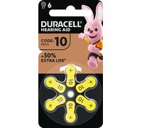 Batteries DURACELL EasyTab 10 pour appareils auditifs sans mercure, 6 pièces
