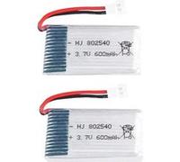 Batteries Lipo 3.7V 600mAh Rechargeables 2pcs Compatibles avec Les Drones Syma X5, Cheerson CX-30W, Skytech M68, Wltoys F949 Longue Durée 42 x 25 x 9 mm - 15 GR G