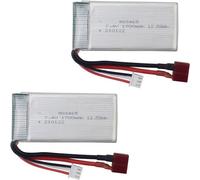 Batteries Lithium 7.4V 1700mAh - YUNIQUE FRANCE - Charge Rapide - Sécurité Intégrée - Compactes - Légères