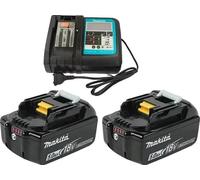 Batteries pour outils électriques, capacité de 6000mAh, compatibles avec différents outils, 5Ahx2 LED ChargeurX1