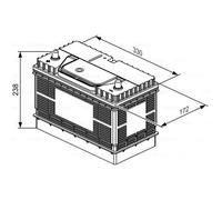 Bosch Batterie L4034 – Décharge lente 12 V 105 Ah 800 A – Série L (0092L40340)