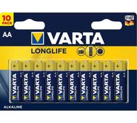Batteries VARTA Longlife Mignon AA : Pack de 10 pour une puissance durable