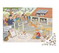 Battersea Chiens Accueil Adoption Day Rush Puzzle en Bois Imperméable DIY Puzzles De 1000 Pièces pour Adultes Amusant Jeux Éducatifs
