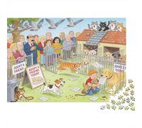 Battersea Chiens Accueil Adoption Day Rush Puzzle en Bois Imperméable Puzzles De 1000 Pièces pour Adultes Défi Et Casse-tête De Décoration pour La Maison