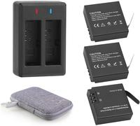 Battery 3 x 1350 mAh with Charger for Brave 7 Le Sports Camera (Not for Brave 7),Wolfan GA420 / GA400,XTU S3 / S6,Rollei 6s Plus / 8s Plus / 9s Plus,