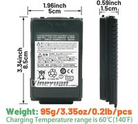 Battery 7.4V 2000mAh SBR-24Li for FT-70D FT-70DR FT-70DS Two-Way Radios Replacement Li-ion Battery
