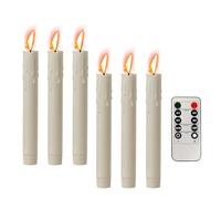 Battery Candles - Flameless Candles | Fake Candle , 6 Pieces Flickering Long | Pillar Flameless Led Candless Flickering,for Wedding Birthday Indoor Living Room Bedroom Valentine's Day Holiday