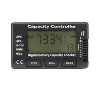 Battery Capacity Controller Voltage Tester Digital Display Meter Gauge for Li Ion NiCd NiMH Batteries, Compact ABS Battery Tester with Clear LCD Readout for Capacity and Voltage