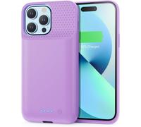 Battery Case For Iphone 12 Pro Max/13 Pro Max/14 Pro Max/14 Plus, [8600mah] External Rechargeable Battery, Powerful Portable Charger Battery Extension Case For Iphone - Purple