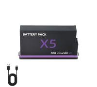 Battery Charger Set for 360 X5, Fast Battery Charger for 360 X5 Accessories, with Misro SD Card Slots, 2850mAh Can Save 2 Batteries and Charge at The Same Time (Black,Battery)