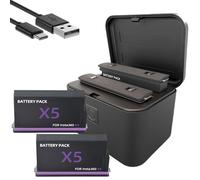 Battery Charger Set for Insta360 X5, for Insta 360 X5 Battery, 2850mAh, Can Save 2 Batteries and Charge at The Same Time Fast Battery Charger for Insta360 X5 Accessories (Set 3)