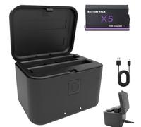 Battery Charger Set for Insta360 X5, for Insta 360 X5 Battery, Fast Battery Charger for Insta360 X5 Accessories, Can Save 2 Batteries and Charge at The Same Times (Charging Box*1+Battery*1)