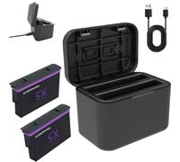 Battery Charger Set for Insta360 X5, for Insta 360 X5 Battery, Fast Battery Charger for Insta360 X5 Accessories, 2850mAh Can Save 2 Batteries and Charge at The Same Time (Charger+2*Battery)