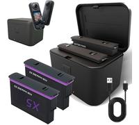 Battery Charger Set for Insta360 X5, for Insta 360 X5 Battery, for Insta 360 X5 Battery Charger, 2850mAh Can Save 2 Batteries and Charge at The Same Time (Set 3)