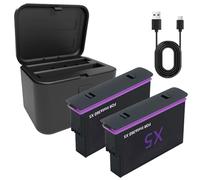 Battery Charger Set for Insta360 X5, Insta 360 X5 Battery Charger Can Save 2 Batteries & Charge at The Same Time (4 Set)