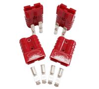 Battery Connector 50a Battery Quick Connect Connector Socket 50amp 600v For Car Van Motorcycle Modes 4pcs (Kit 10/12 Awg,Red)