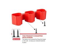 Battery Holder for Battery Rack Durable Battery Hanger for / 10.8/12v Tool Holder Red