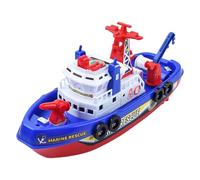 Battery Operated Fire Boat, Electric Water Play Toy, Automatic Spraying Ship with Lights & Music, Multi Purpose Fun Accessory, Suitable for Pool Bathroom Beach Indoor Play
