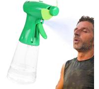 Battery-operated handheld fan with spray bottle, Handheld Misting Fan，Green