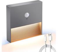 Battery Operated Night Light With Motion Sensor Indoor Rechargeable Stick On Night Light Adjustable Brightness For Wall Stairs Wardrobe Hallway (1 Pack)