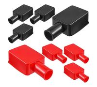 Battery Terminal Covers,8 PCS Capuchons Protecteurs en Caoutchouc pour Bornes de Batterie pour Pôles Positif/Négatif Protecteur de Borne Cache Borne Batterie pour Voiture Camion Moto Bouchon