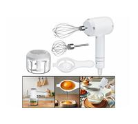Batteur 3 en 1 à main sans fil rechargeable avec hachoir et 2 fouets