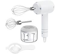 Batteur 3 en 1 à main sans fil rechargeable avec hachoir et 2 fouets [Rosenstein & Söhne]