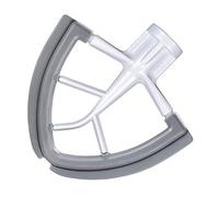 Batteur à bord flexible 4,5/5 QT pour mixeur KitchenAid à tête inclinable et plateau de mixage, blanc