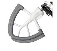 Batteur À Bord Flexible, Compatible Avec KitchenAid, Batteur Sur Socle À Tête Inclinable, Palette De Batteur Plate De 4,5 À 5 Litres Avec Grattoir À Bol À Bords Flexibles En Silicone