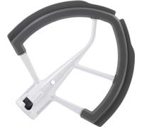 Batteur à bord flexible compatible avec les batteurs KitchenAid à tête inclinable de 4,5 à 5 litres, lame en métal avec revêtement anti-adhésif avec bords flexibles en silicone des deux côtés