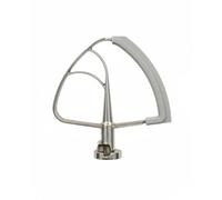 Batteur à bord flexible en acier inoxydable pour batteur KitchenAid à tête inclinable, pour batteur plat de 4,5 à 5 litres avec bords en silicone