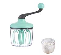 Batteur à main avec manivelle - Grand récipient (1500 ml) pour la crème, les blancs en neige, etc. Fouet polyvalent pour la pâtisserie, la mousse de lait, la préparation de gâteaux et la cuisine