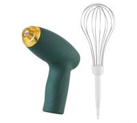 Batteur à main électrique 200 W pour la cuisson, batteur à œufs, mélange ou cuisine, fouet amovible (vert foncé)