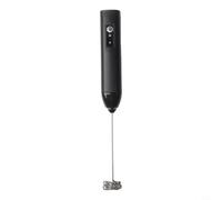 Batteur à main électrique avec fonction turbo - Batteur sans fil silencieux pour crème et pâte - Batteur à purée portable en acier inoxydable, passe au lave-vaisselle (noir)