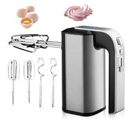 Batteur à main électrique, batteur à pâte puissant à 5 vitesses 300 W avec batteurs amovibles facile à nettoyer, pour la cuisson, les gâteaux, les biscuits, les œufs, le fouet