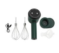 Batteur à main électrique sans fil avec 2 fouets, batteur à œufs portable en acier inoxydable, rechargeable par USB, 1200mAh, pour la cuisson des crêpes