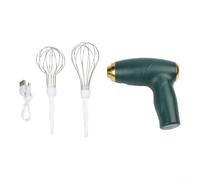Batteur à main électrique sans fil haute puissance, fouet à crème compact ergonomique avec outil de cuisson amovible, passe au lave-vaisselle, disponible en noir et vert foncé (vert foncé)