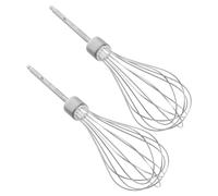 Batteur à Main en Acier Inoxydable 2 Pièces, de Rechange pour Œufs | Argenté, Usage la Cuisine Maison et Mélange, Opération Simple, Rangement Compact, pour Pâtisserie et Préparation