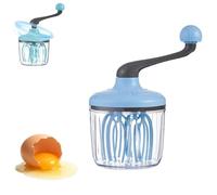 Batteur à Main Manivelle avec Bol Inox 1500 ml -Crème Oeufs Manuel Fouet Batteur à œufs Maison Mixeur Manuel Mousseur à Lait Manuel Ménage Batteur Mixeur