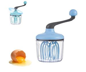 Batteur à Main Manivelle avec Bol Inox 1500 ml -Crème Oeufs Manuel Fouet Batteur à œufs Maison Mixeur Manuel Mousseur à Lait Manuel Ménage Batteur Mixeur