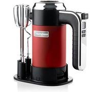 Westinghouse Batteur à Main rétro - 6 Niveaux + Fonction Turbo - Idéal comme Batteur de Cuisine et pétrissage (Lot de 2) - Mélangeur avec minuteur - Couleur : Rouge