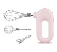 Batteur à main sans fil, batteur à œufs portatif rechargeable par USB avec contrôle à 4 vitesses, mini fouet électrique léger de 0,4 kg, fouet amovible, corps de 16 x 9,9 cm, 1500 mAh pour crème de