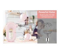 Batteur à Main Sans Fil,Mini Batteur à Main électrique Domestique USB Rechargeable Batteur à Oeufs Portable Batteur 4Modes De(Rose)