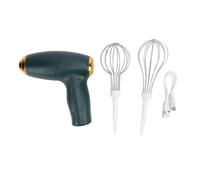 Batteur à main sans fil rechargeable par USB Fouet électrique portable Batteur à œufs pour mélanger la cuisson ABS Acier inoxydable 240 g 12,5 cm (Verte)